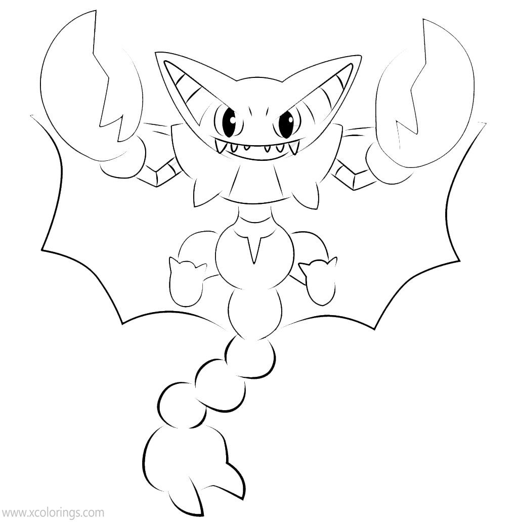 Free Gliscor Pokemon Coloring Pages printable