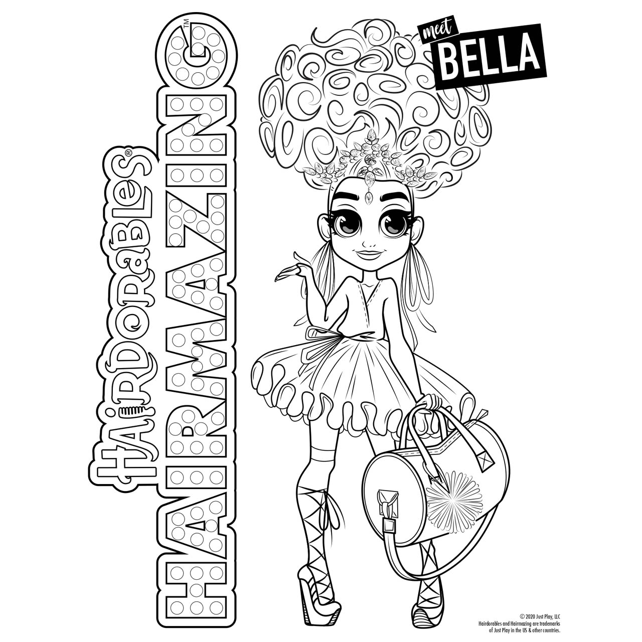 Free Hairdorables Bella Coloring Pages printable