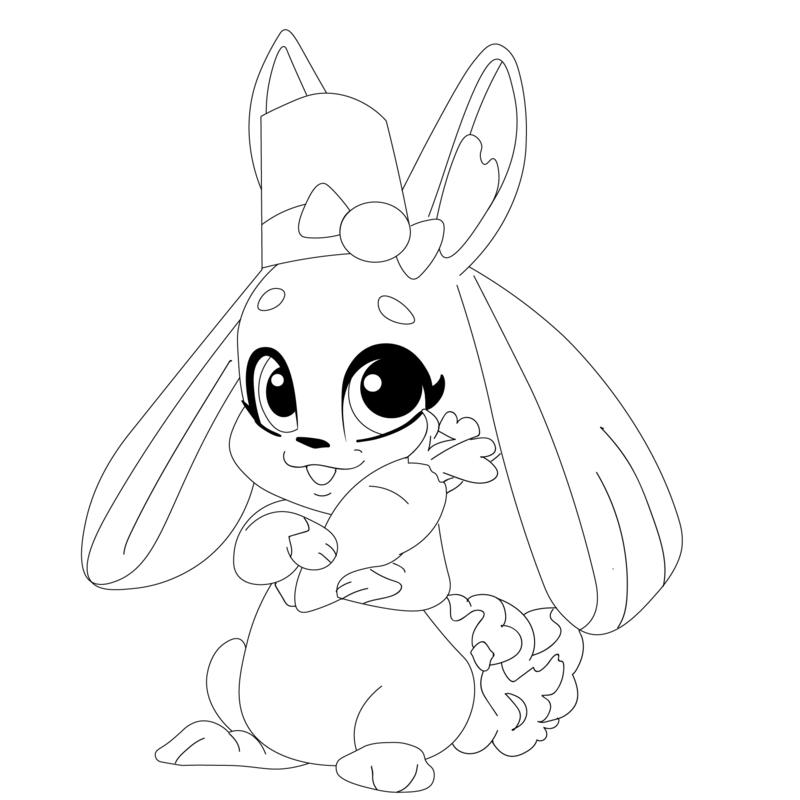 Free Hairdorables Coloring Pages Bunny Pet printable