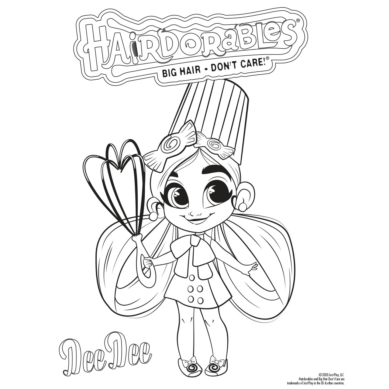 Free Hairdorables Coloring Pages Chef Dee Dee printable