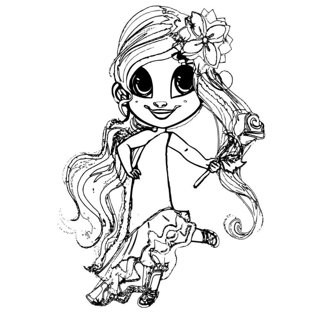 Gacha Life Girl with Hat Coloring Pages - XColorings.com