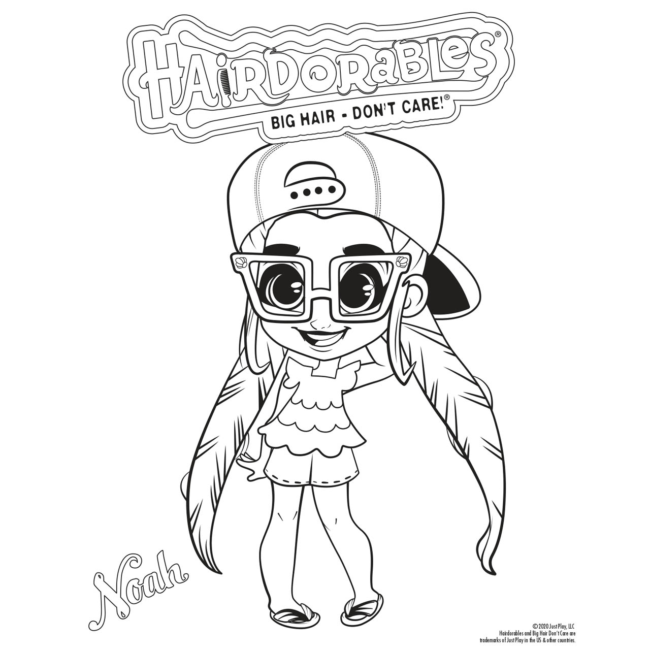Free Hairdorables Coloring Pages Little Girl Noah printable