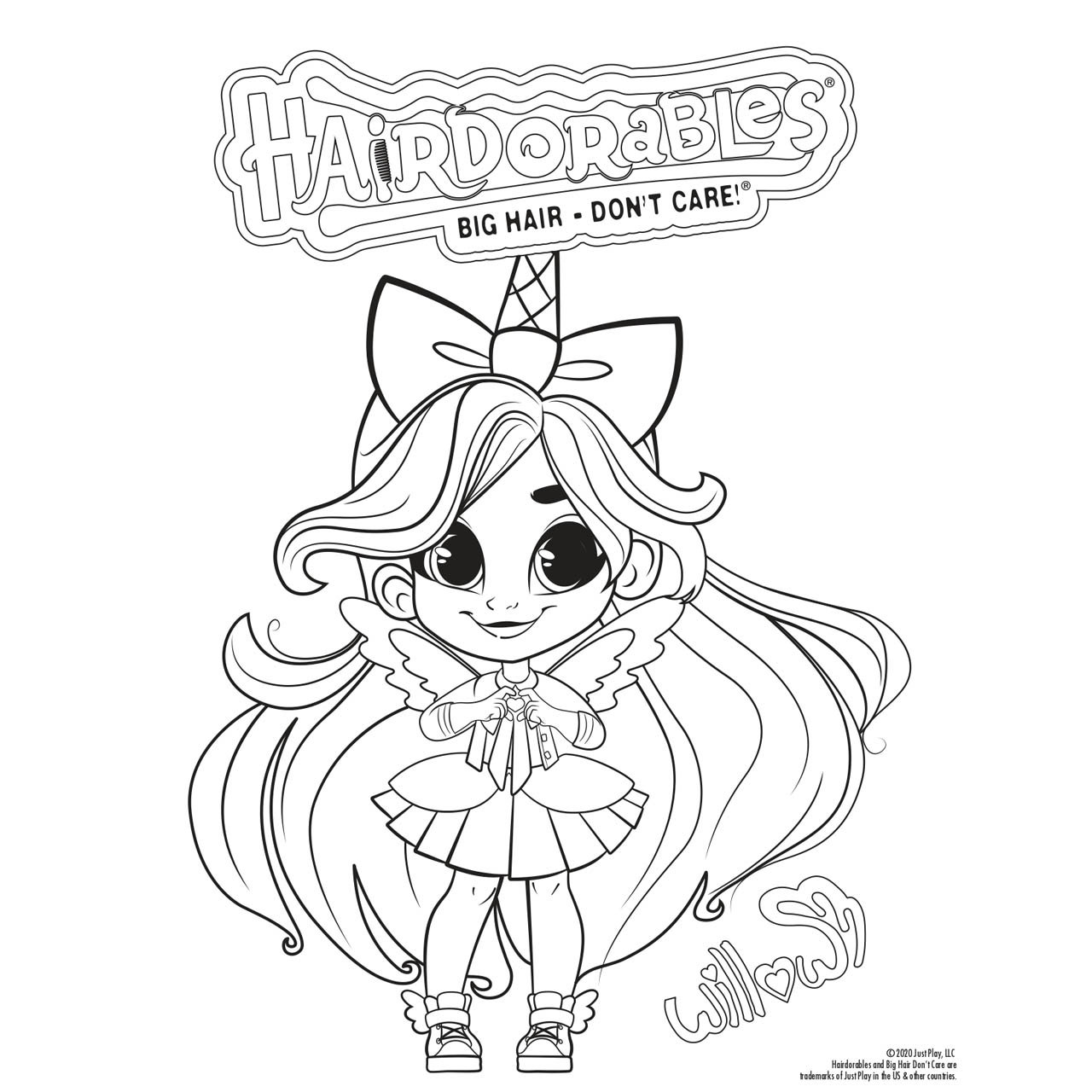 Free Hairdorables Coloring Pages Willow with A Bow printable