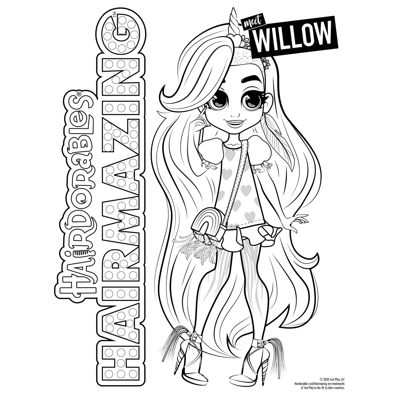 Free Hairdorables Coloring Pages Willow printable