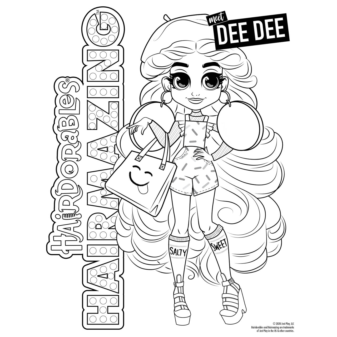 Free Hairdorables Dee Dee Coloring Pages printable