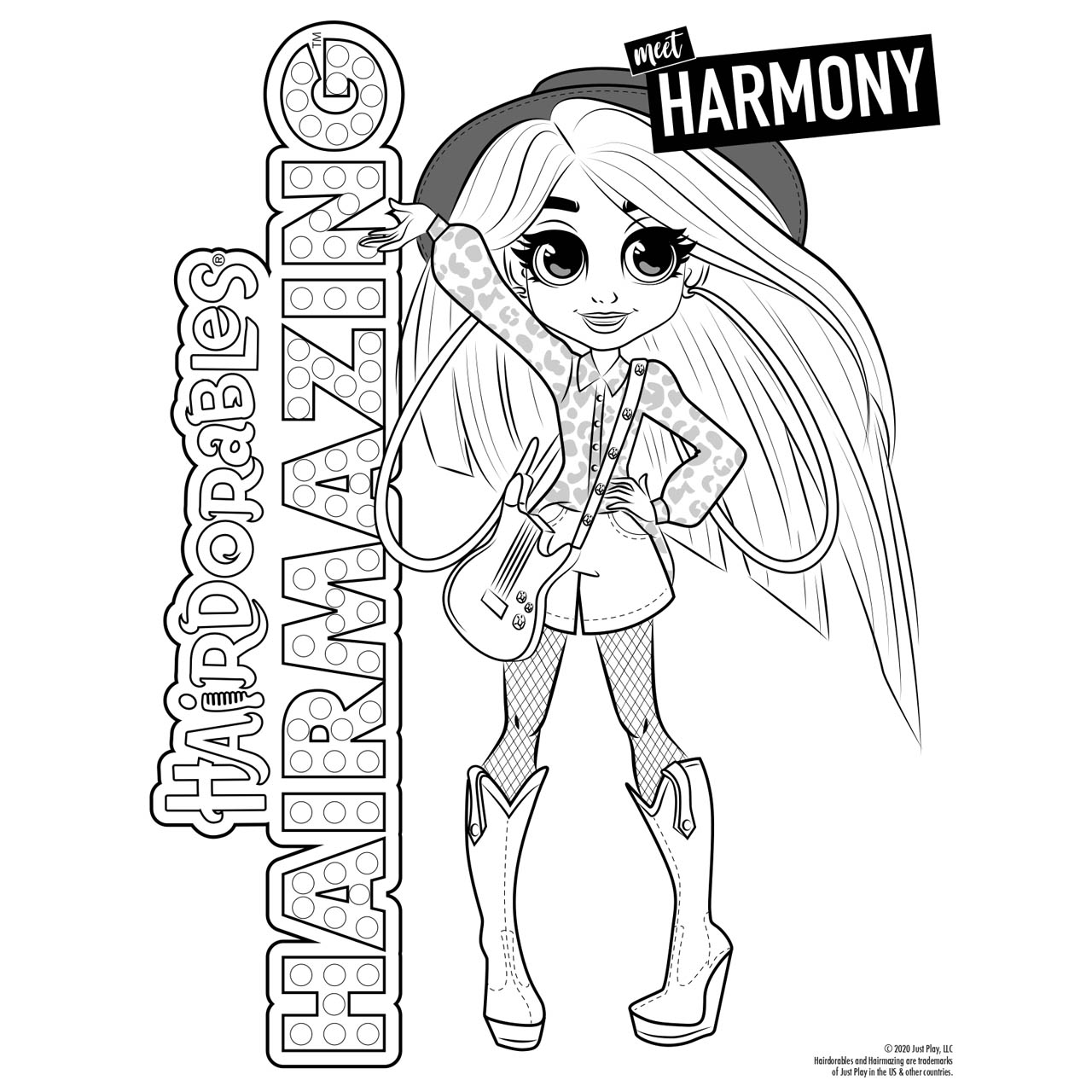 Free Hairdorables Elder Harmony Coloring Pages printable