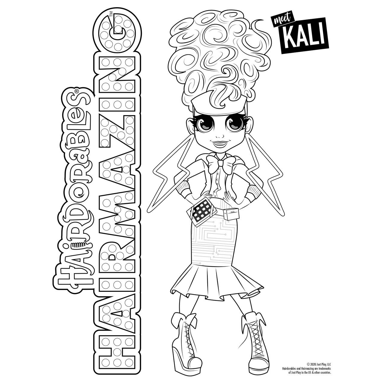 Free Hairdorables Kali Coloring Pages printable