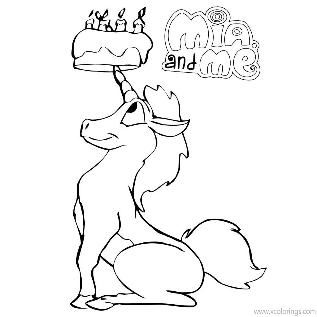 Free Happy Birthday Mia And Me Coloring Pages printable