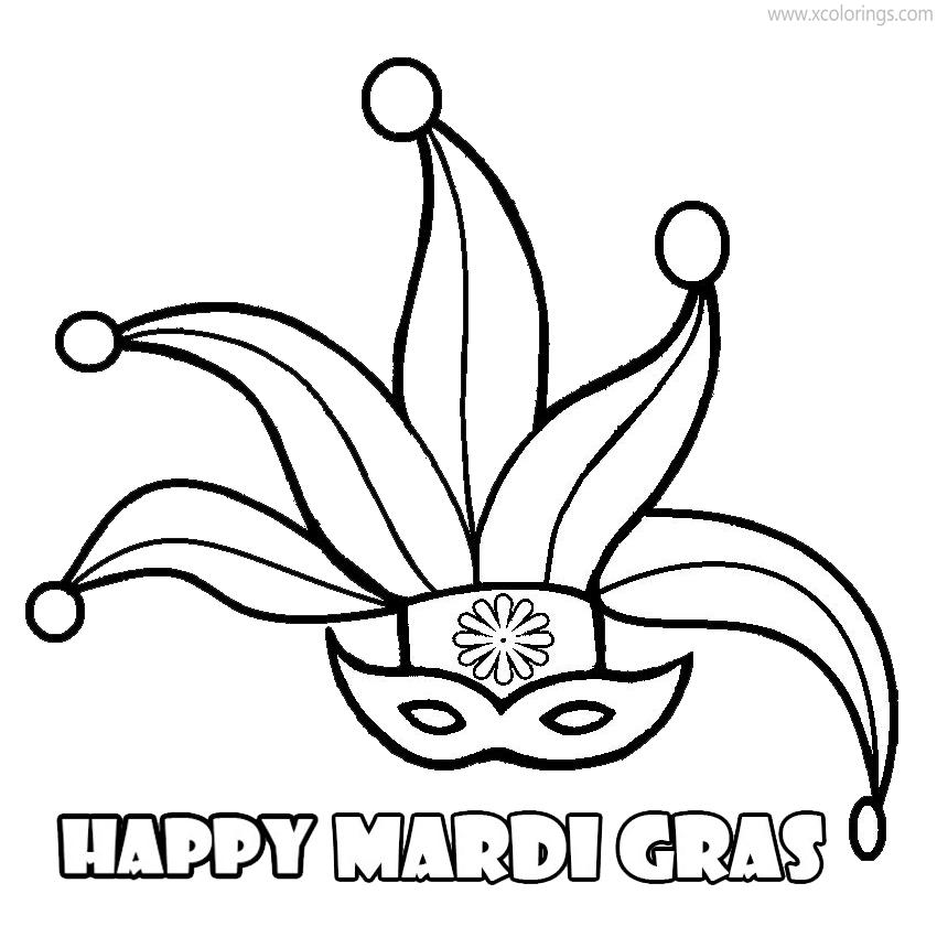 Free Happy Mardi Gras Coloring Pages Printable printable