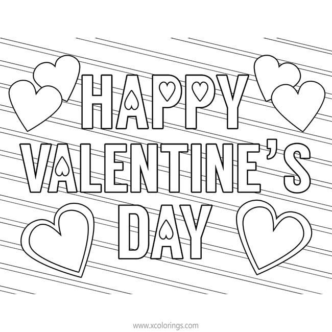 Free Happy Valentines Day Heart Coloring Pages printable