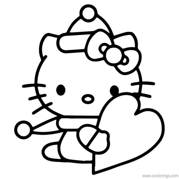 Hello Kitty Valentines Day Coloring Pages Happy Valentine's Day ...