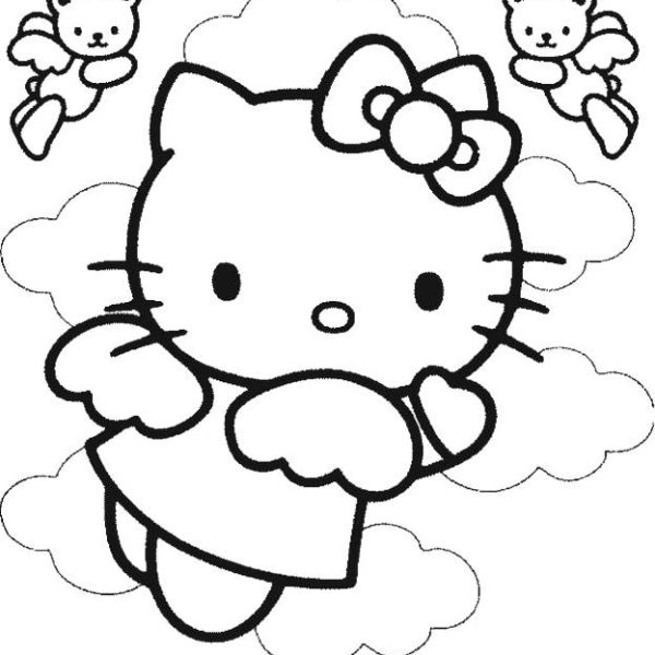 Hello Kitty Valentines Day Coloring Pages for Girls - XColorings.com