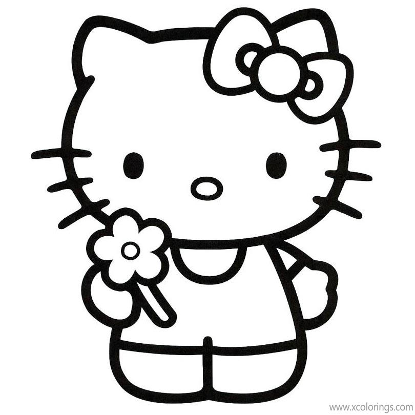 Free Hello Kitty Valentines Day Coloring Sheets printable