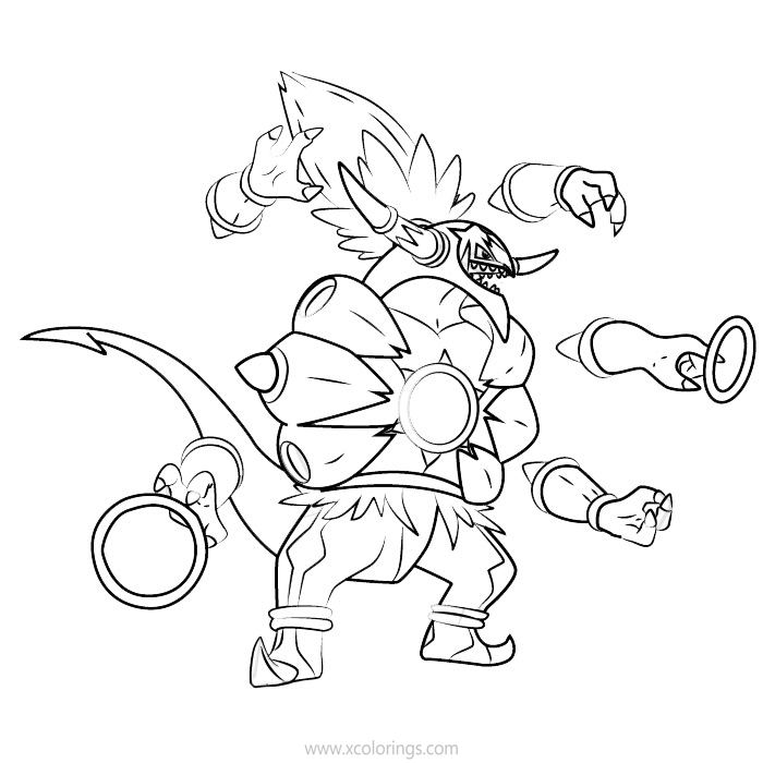 Free Hoopa Unbound Pokemon Coloring Pages printable