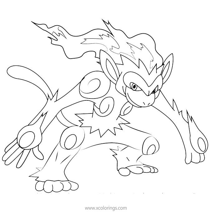 Free Infernape Pokemon Coloring Pages printable