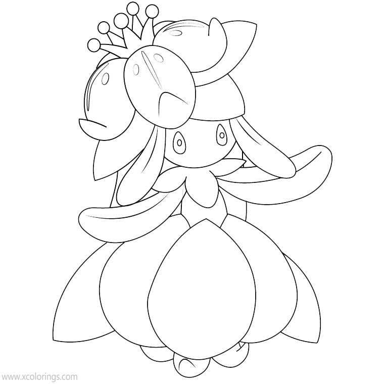 Free Lilligant Pokemon Coloring Pages printable
