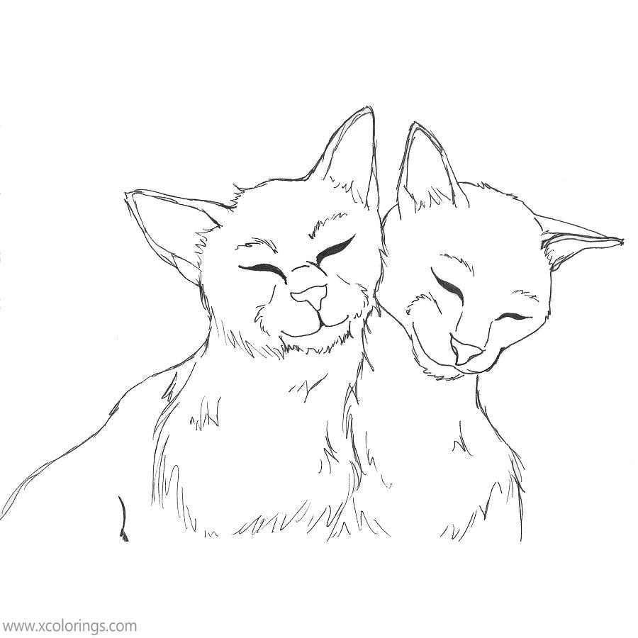 Free Love of Warrior Cat Coloring Pages printable