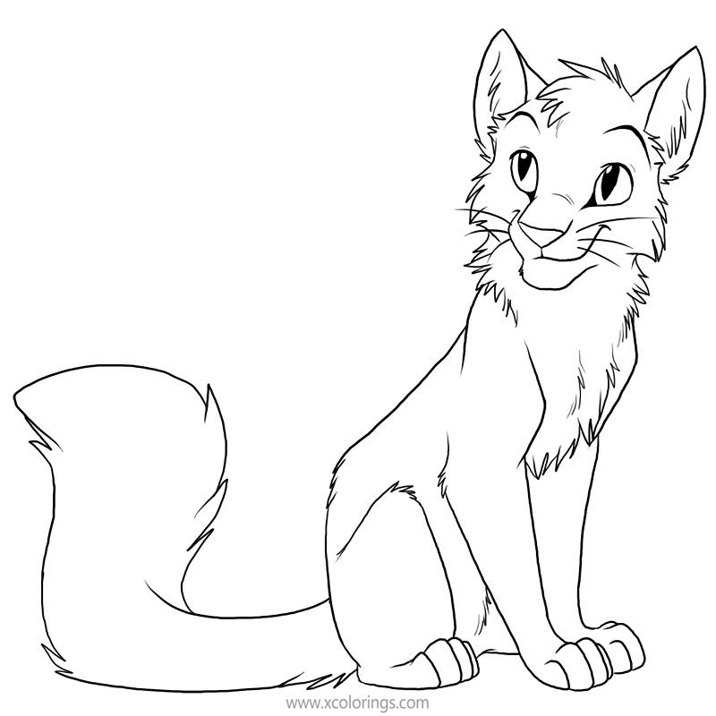 Free Lovely Warrior Cat Coloring Pages printable
