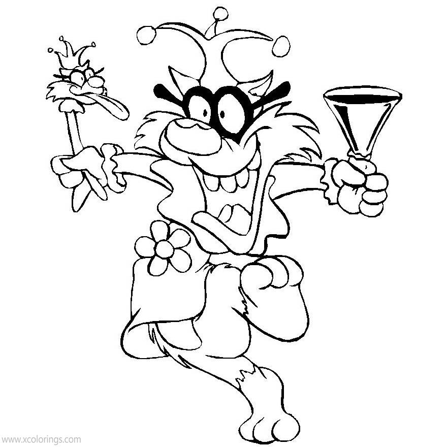 Free Mardi Gras Coloring Pages Animal Jester printable