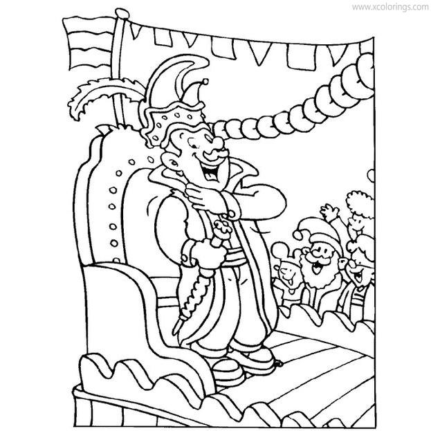 Free Mardi Gras Coloring Pages Parade Show printable