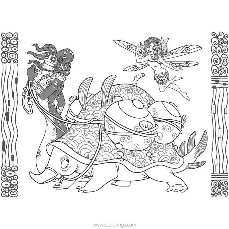 Mia And Me Coloring Pages Unicorn Onchao with Wings