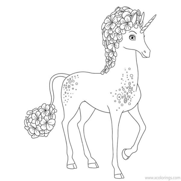 Mia And Me Coloring Pages Unicorn without Wings - XColorings.com