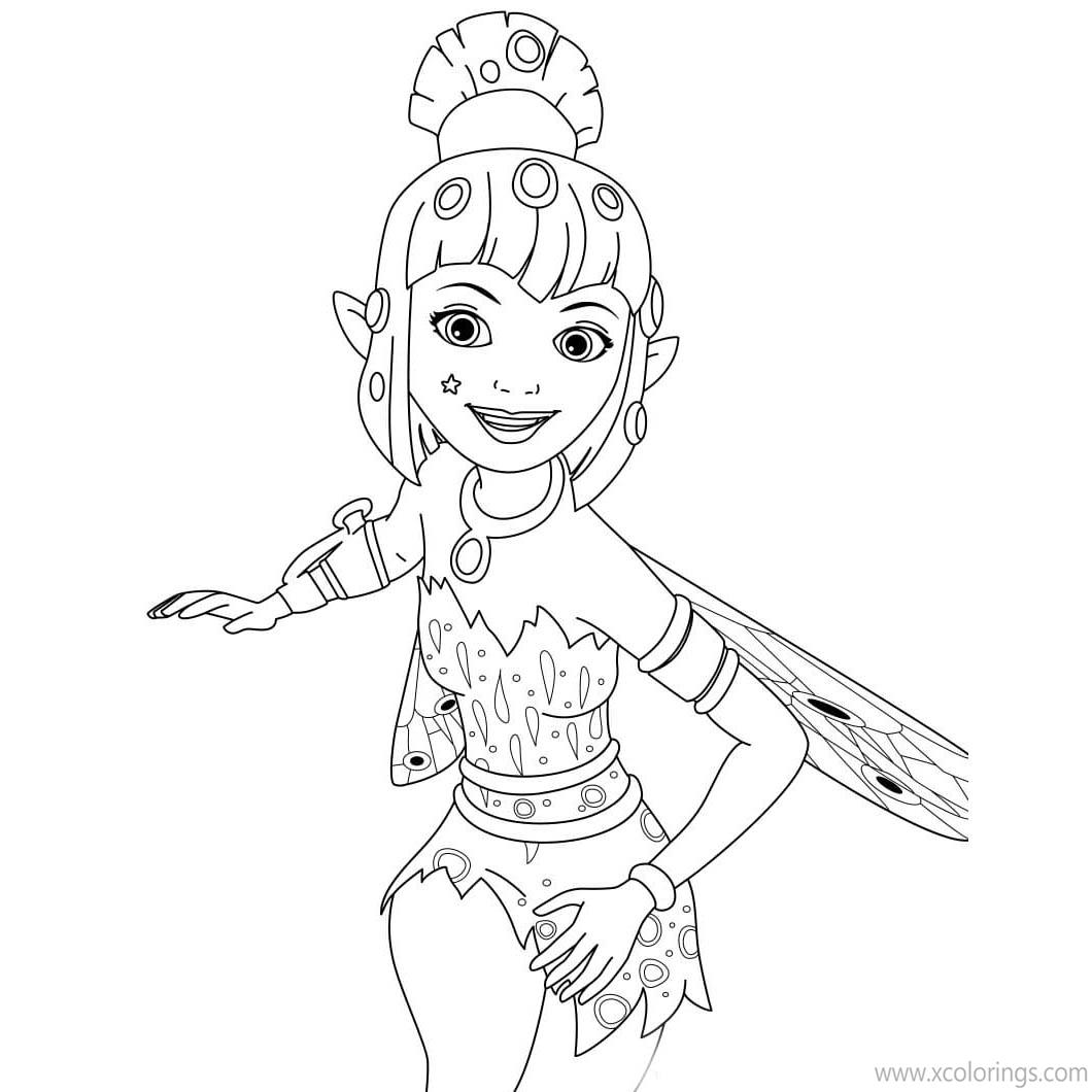 Free Mia And Me Coloring Pages Elf Yuko printable