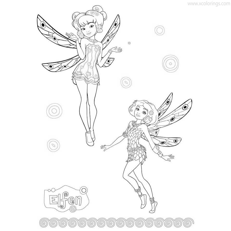 Free Mia And Me Coloring Pages Elves printable