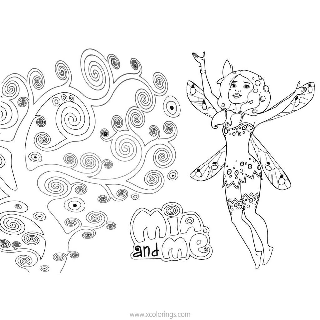 Free Mia And Me Coloring Pages Fairy Mia printable