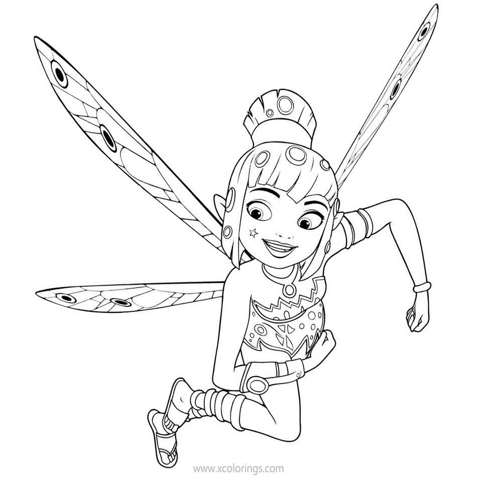Free Mia And Me Coloring Pages Fairy Yuko printable