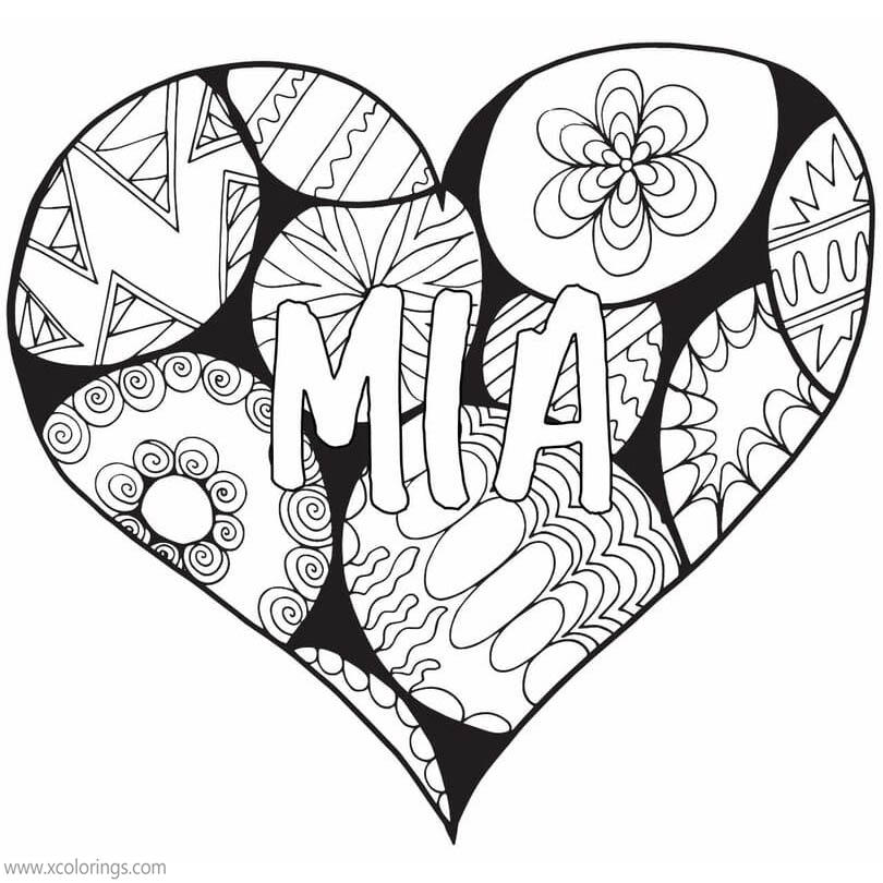 Free Mia And Me Coloring Pages Heart printable