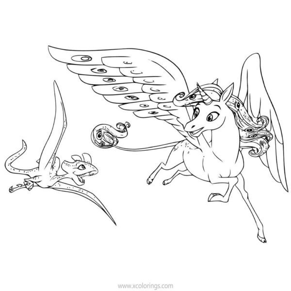 Mia And Me Unicorn Onchao Coloring Pages