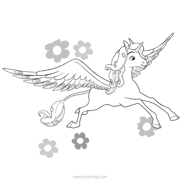 mia and me unicorn lyria coloring pages xcoloringscom