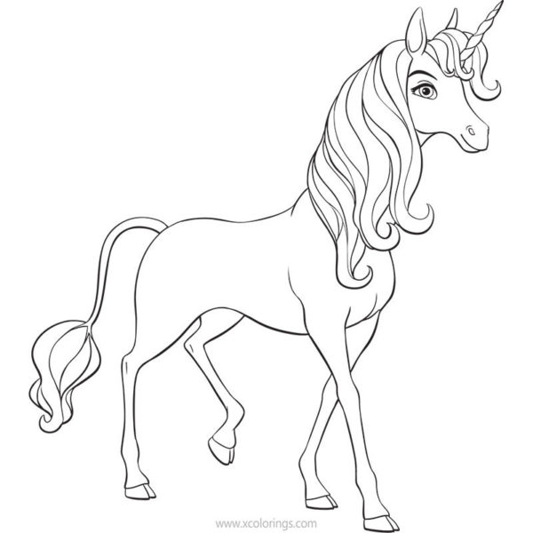 mia and me unicorn lyria coloring pages xcoloringscom