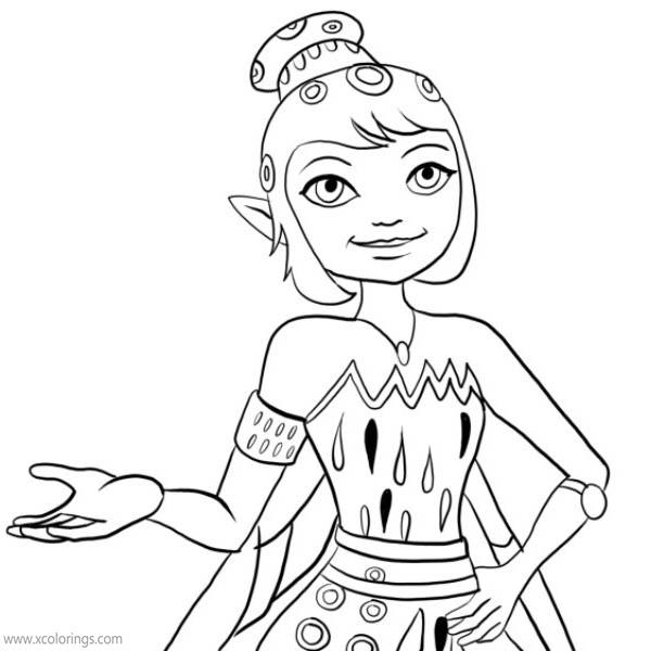 Free Mia And Me Coloring Pages Yuko Outline printable