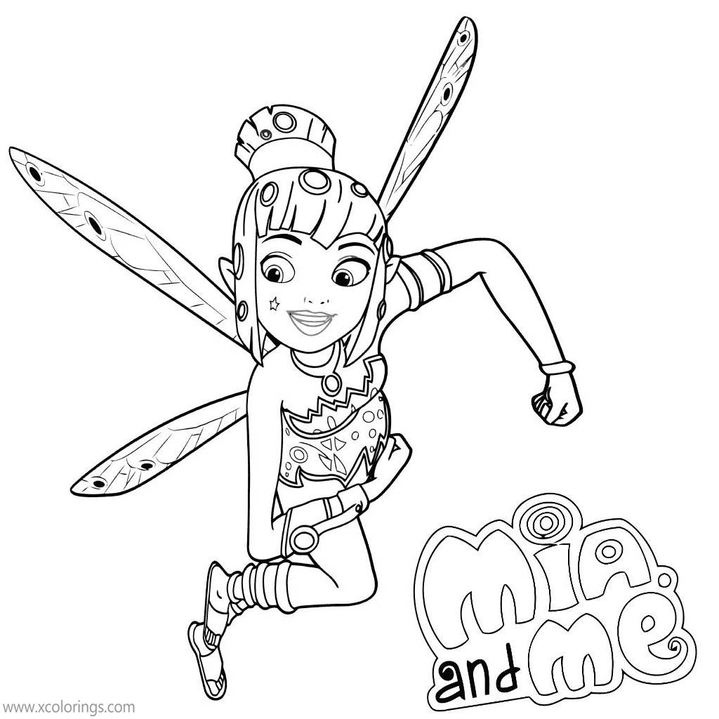 Free Mia And Me Coloring Pages Yuko the Fairy printable