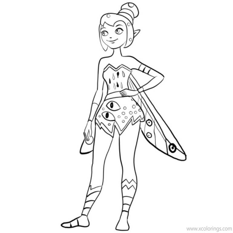 Free Mia And Me Elf Yuko Coloring Pages printable