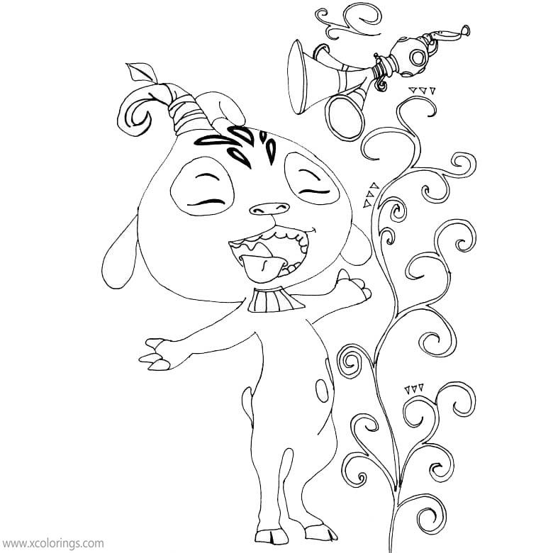 Free Mia And Me Pan Phuddle Coloring Pages printable