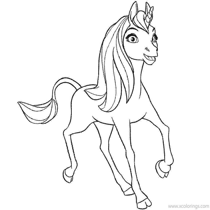 Free Mia And Me Unicorn Character Coloring Pages printable