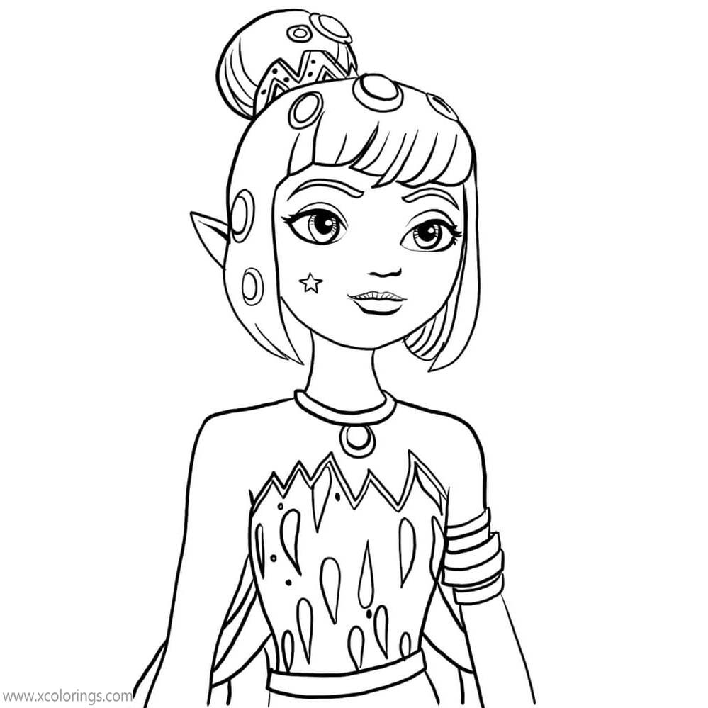 Free Mia And Me Yuko the Elf Coloring Pages printable