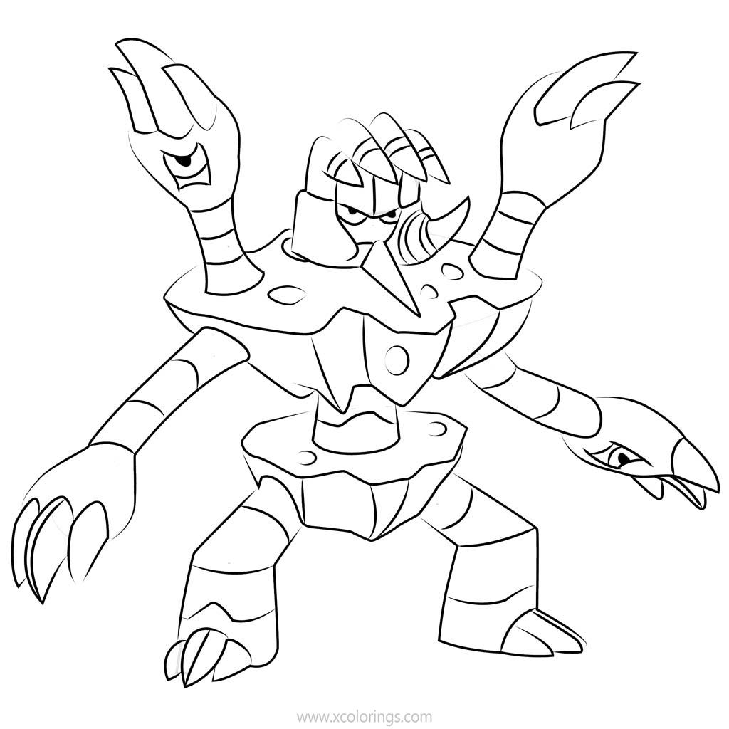 Free Pokemon Barbaracle Coloring Pages printable