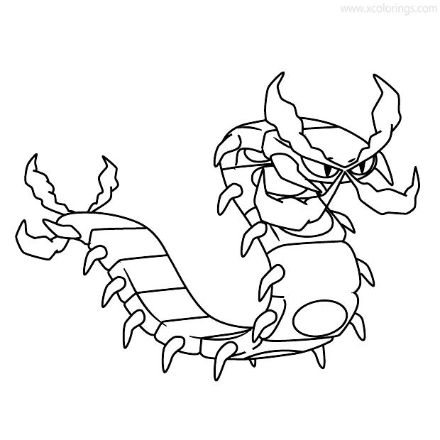 Free Pokemon Centiskorch Coloring Pages printable