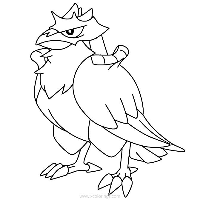 Free Pokemon Corviknight Coloring Pages printable