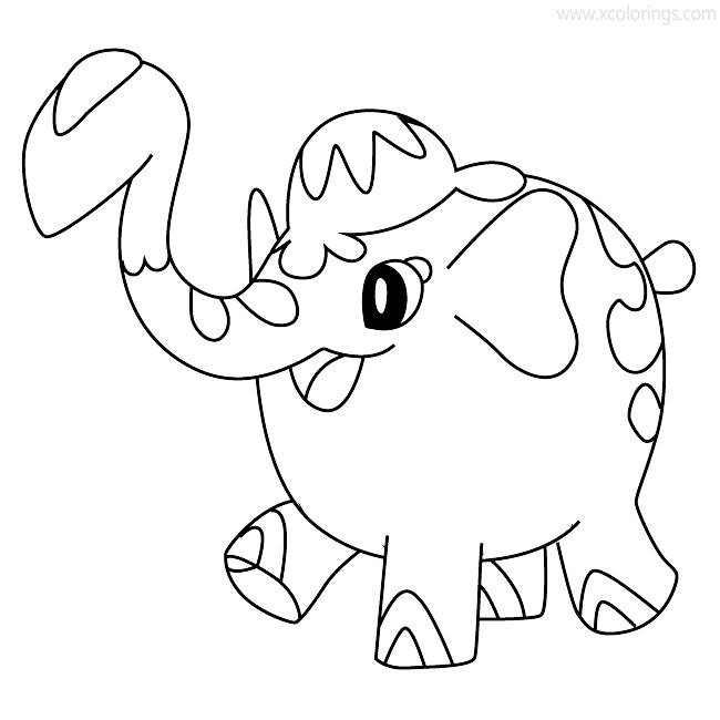 Free Pokemon Cufant Coloring Pages printable