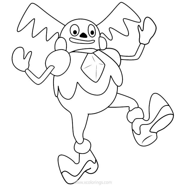 Free Pokemon Galarian Mr. Mime Coloring Pages printable