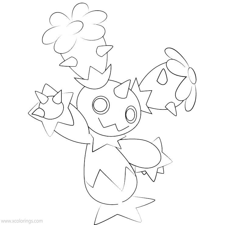 Free Pokemon Maractus Coloring Pages printable