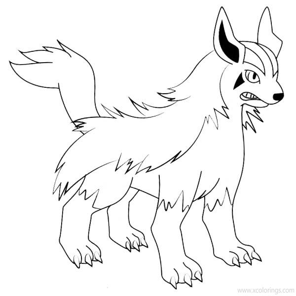 Free Pokemon Mightyena Coloring Pages printable