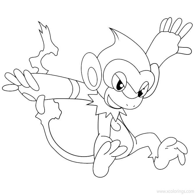 Free Pokemon Monferno Coloring Pages printable