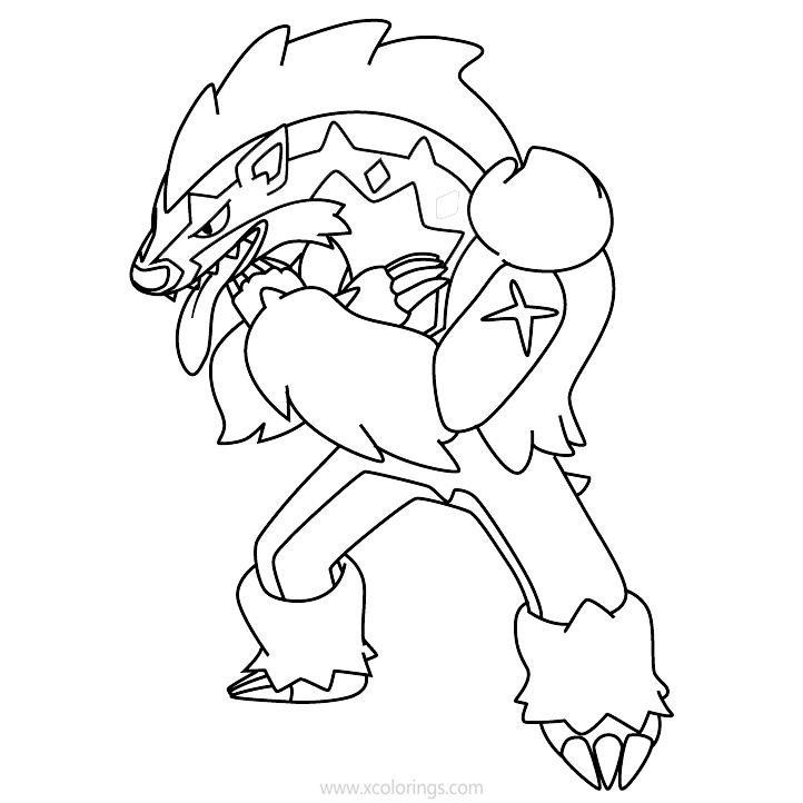Free Pokemon Obstagoon Coloring Pages printable