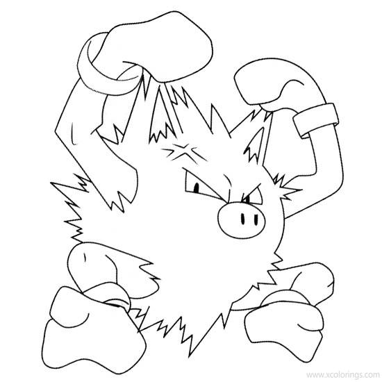 Free Pokemon Primeape Coloring Pages printable
